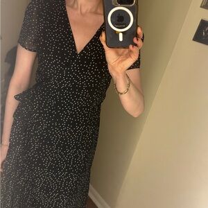 DVF-inspired wrap dress w/ruffle hem&super soft lining sz M Pookie & Sebastian